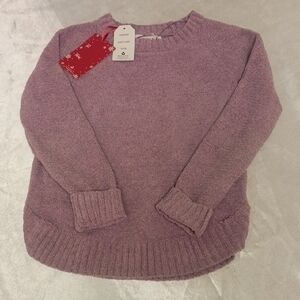 Pink Republic Dusty Lilac Crewneck Sweater - Soft Knit Pullover